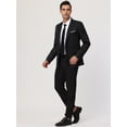thumbnail image 4 of Chaqueta de vestir con un botón Lars Amadeus Corte Slim Negro L, 4 of 6