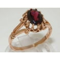 thumbnail image 2 of LBG British Made 14k Rose Gold Ring with Natural Garnet Womens Engagement Ring - 33 size options - Size 4, 2 of 7