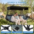 thumbnail image 6 of ABORON Oversized 3 Person Camping Chair with UPF 50+ Canopy, Portable Folding Canopy Camping Chair with Cup Holders & Side Pockets, Triple Seat Camping Chair for Outdoor Beach Lawn Picnic, 6 of 9