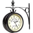 thumbnail image 1 of Reloj de pared Reloj de jardín de hierro forjado Reloj de estación de 2 lados Hecho a mano Grand Central Terminal New Yo Hy, 1 of 4
