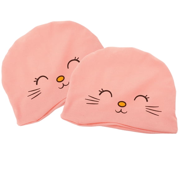 SASABAXI 2Pcs Round Cotton Sleeping Caps for Women Comfortable Breathable