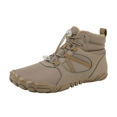 

Ediodpoh Couples Autumn and Winter Outdoor Warm Plus Hair Thickening Snow Boots for Men and Women Warm Non Antisplash Cotton Mountaineering Five Finger Shoes Women s Boots Coffee 7