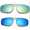 Goldsilver+greensilver, variant on 2 pack Polarized Unisex Clip on Flip up Sunglasses over Prescription and Reading Glasses Frames UV390-USA