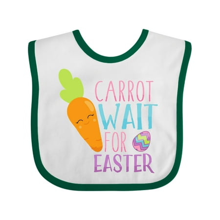 

Inktastic Easter Carrot Wait for Easter Easter Eggs Gift Baby Boy or Baby Girl Bib