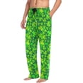 thumbnail image 5 of HPINK-T Green Men's Sleep Pajama Pants St Patrick S Day Clover Sleep Bottoms Pj Lounge Pant Sleepwear, 5 of 13