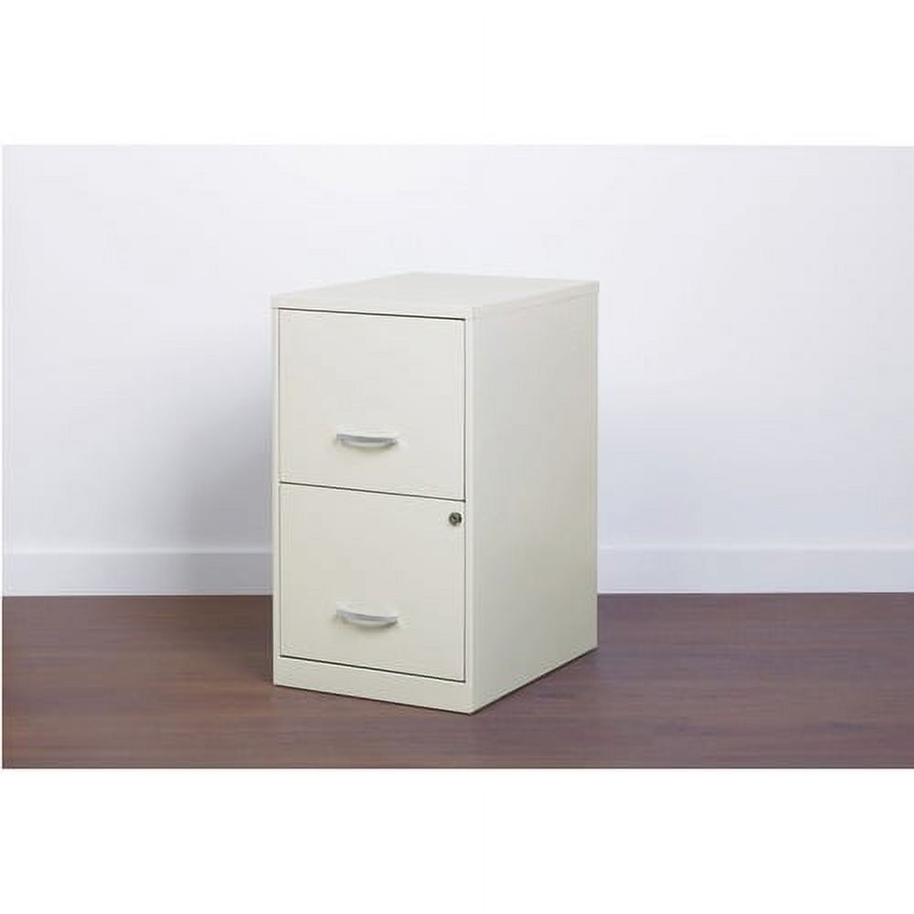 Lorell SOHO 18" 2-drawer File Cabinet 14.3" x 18" x 24.5" - 2 x File Drawer(s) - Material: Plastic Pull, Steel - Finish: White, Baked Enamel - image 5 of 7