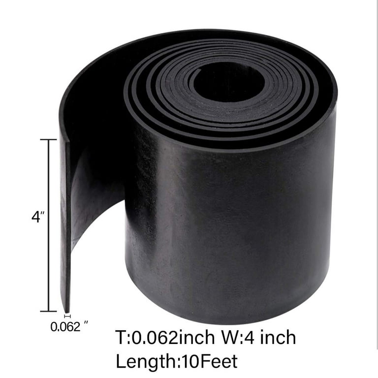Neoprene Rubber Sheet Roll - 1/8 Inch Thick x 12 Inch Wide x 2 Feet Long  Solid Rubber Gasket Seal for DIY Gaskets, Pads, Seals, Crafts, Flooring