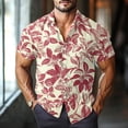 thumbnail image 4 of Yiaimeir Men's Fashion Casual Loose Hawaiian Print Short-sleeved Shirt，Size M-3XL, 4 of 5