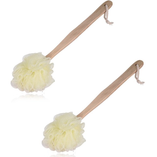2 bolas de baño de mango largo, bolas de baño, cepillos de baño, bolas para la espalda