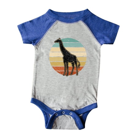 

Inktastic Giraffe African Animal Retro Sunset Gift Baby Boy or Baby Girl Bodysuit