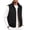 Black, variant on Mens Fashion Lightweight Vest Solid Color Loose Warm Lamb Wool Fleece Lined Full-Zip Sleeveless Jacket with Pocket Winter Outdoor Wear Size M To 5XL