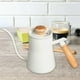 thumbnail image 5 of Hervidor de agua de acero inoxidable con pico largo y mango de madera, tetera para verter Blanco, 5 of 9