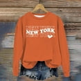 thumbnail image 2 of Sweatshirt for Women Trendy Casual Long Sleeve Crew Neck New York City Letter Print Cute Baggy Hoodies, 2 of 3