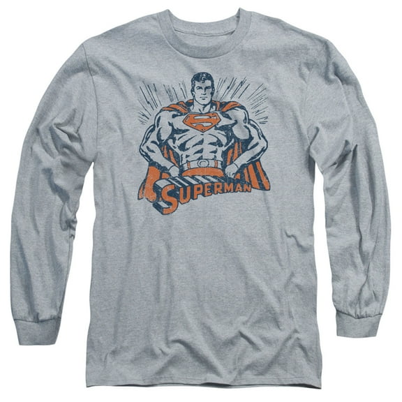 Superman - Vintage Stance - Long Sleeve Shirt - Small