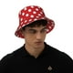 thumbnail image 4 of Balery Red Polka Dot Sombreros para el sol para hombre y mujer, sombrero de pescador con UPF 50+, 4 of 6