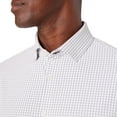 thumbnail image 5 of Mizzen+Main Leeward Performance Men's Long-Sleeve Dress Shirt - Wrinkle-Resistant, 4-Way Stretch, Trim Fit (White Navy Mini Grid, Large), 5 of 7