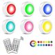 thumbnail image 1 of Closet Lights, 13 Colors Wireless Under Cabinet Lights With Remote Control, Dimmable Led Night Lights, 6 Pack, 1 of 4