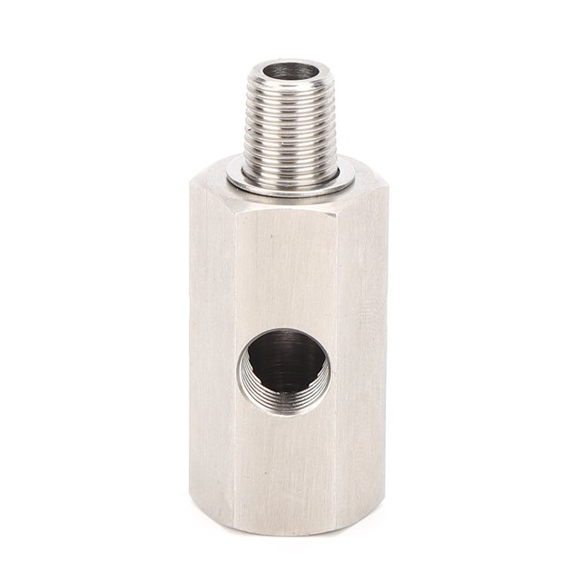 Adaptador de calibre de línea acero inoxidable 304 Fácil instalación Adaptador de alimentación de aceite turbo NPT de 1/8 pulg Universal fuerte para piezas de automóvil ANGGREK Otros
