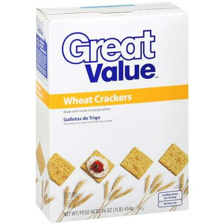 Great Value Wheat Crackers, 16 Oz