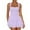 purple, variant on Women's Square Neck Ruffle Hem Mini Dress, Ruched Waist Short Party Dresses, Multicolor, S-XL
