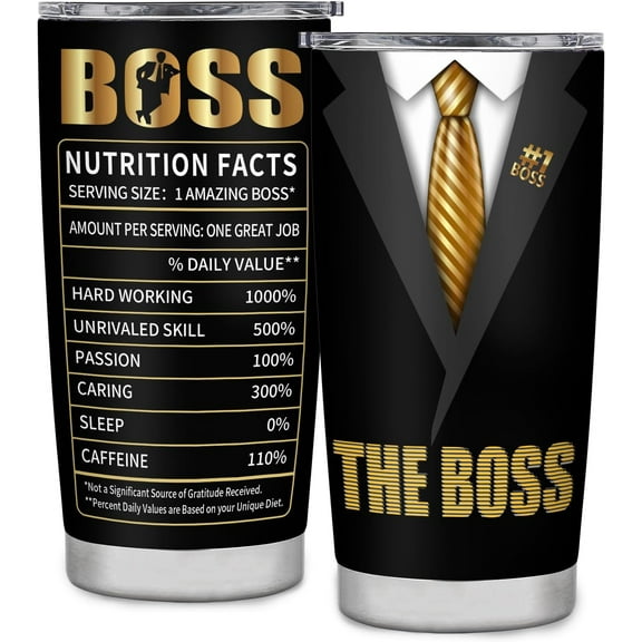 Boss Day Gifts for Him Men, Boss Gifts for Men, Cool Gifts for Bosses, National Boss Day Gifts, Boss Appreciation Gifts, Funny Boss Gifts, Christmas Birthday Gifts for Boss Tumbler 20oz