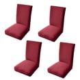 thumbnail image 2 of Juego de funda de silla de 4 piezas, cubierta de silla de comedor lavable extraíble elástico de diamante, 2 of 11