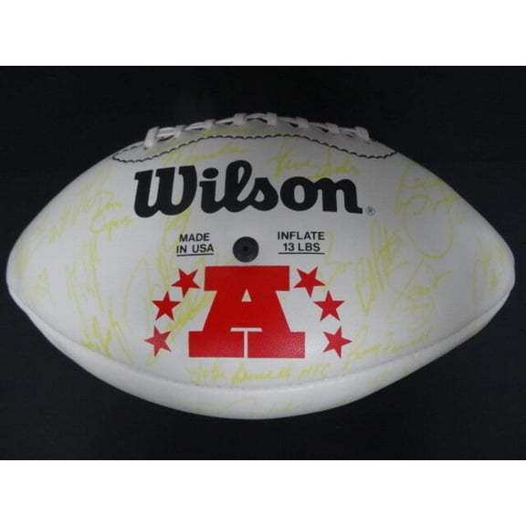 Peyton Manning 2000 Pro Bowl AFC Team Signed Wilson Football 50 Sigs With COA
