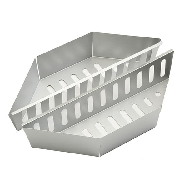 2Pcs BBQ Baskets, Briquette Holders Supply Fuel Holder Accessories Container for Barbeque Kettle