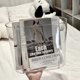 thumbnail image 4 of Trash Can Slim Trash Can 3 Gallon (Approx. 9.8 Liters) Trash Basket Wastebasket For Bathroom, Bedroom - Clear Green, 4 of 4