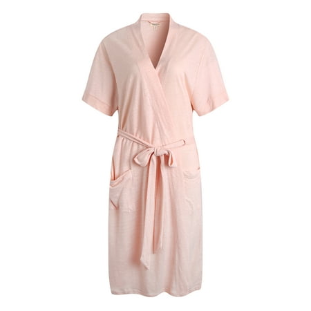 

Richie House Short Kimono Robe Women s Sleeve Cotton Bathrobe Party Dressing Gown Sleepwear RHW2753-9-M
