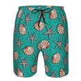 thumbnail image 4 of Kdxio Starfish and Shell Pattern Mens Casual Shorts - Drawstring Summer Beach Sports Shorts for Men, 4 of 9
