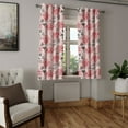thumbnail image 2 of Ambesonne Roses Grommet Curtain, English Garden Floral Artwork, 50"x63", Grey and Pastel Pink, 2 of 5