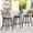 Gray, variant on Carolayne 26'' Outdoor Bar Stools Set of 4, Swivel Counter Height Stools with Woven Backrest & Footrest, Beige
