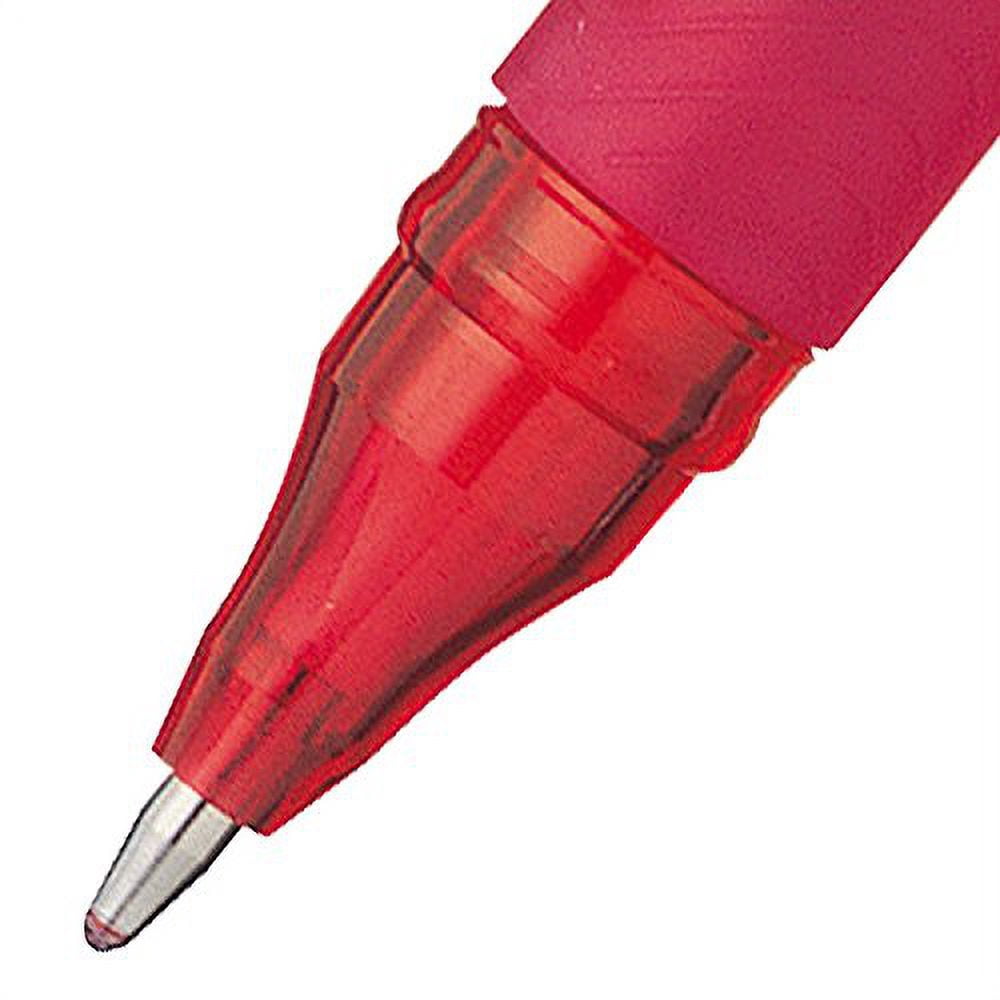 Pentel EnerGel Deluxe Liquid Gel Pen, Bold Line, Metal Tip, Red Ink, Box of 12 (BL60-B)