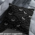 thumbnail image 2 of Feelyou Gothic Bat Print Fabric by the Yard 2 Yards, Black White Sewing Fabric, Teenager Cartoon Halloween Home Decor Fabric by the Yard, Super Cozy Room Decor, 2 of 6