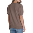 thumbnail image 6 of Ronuti Women's Puff Short Sleeve Sweater Tops 2026 Summer Fall Trendy Knit Crew Neck Casual T Shirts Blouses, 6 of 9