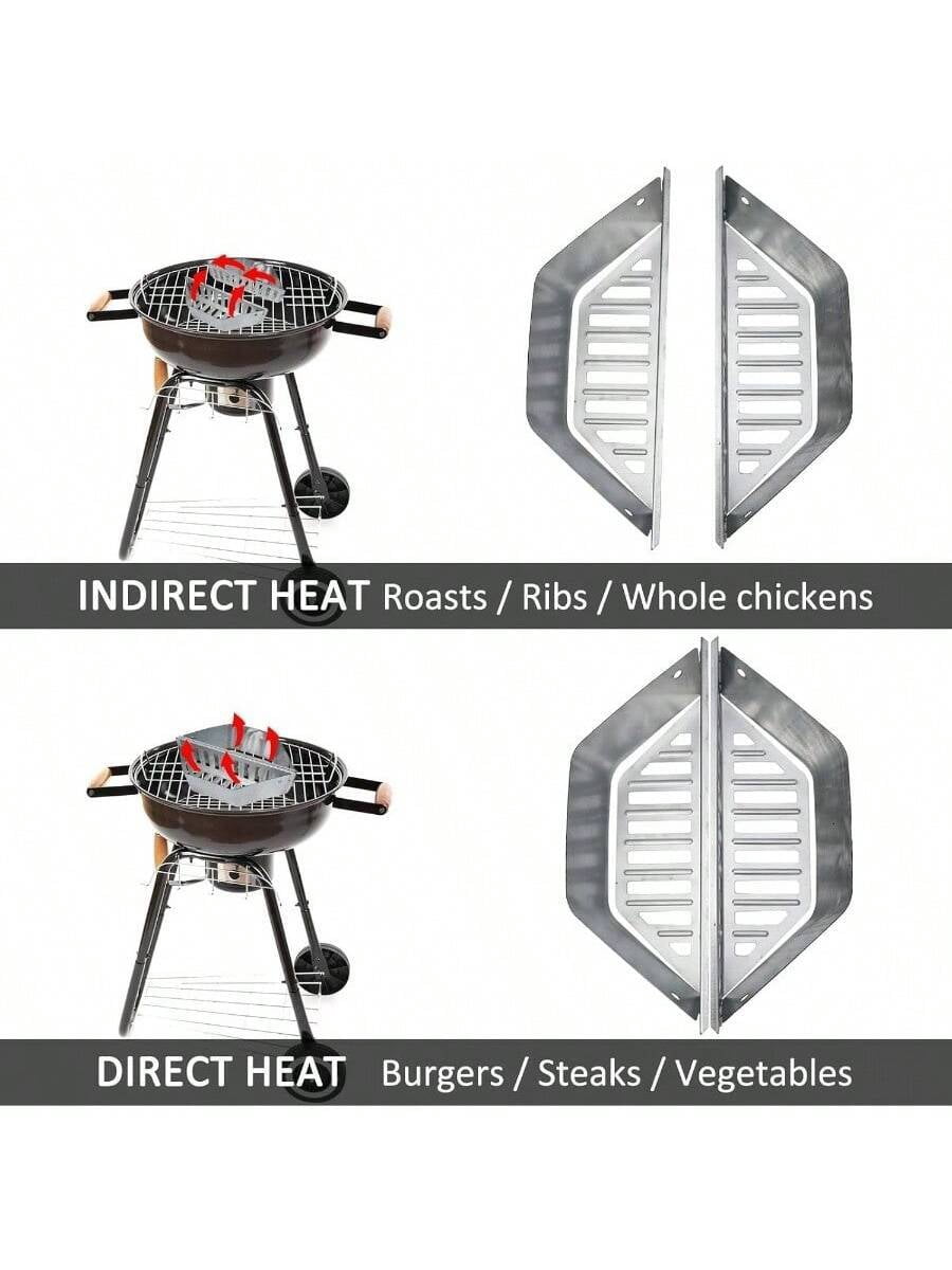 2 PCS Charcoal Basket Outdoor Grilling Tools Charcoal Container Weber 22u201D Charcoal Grills And Other Similar Sized Grills 22in