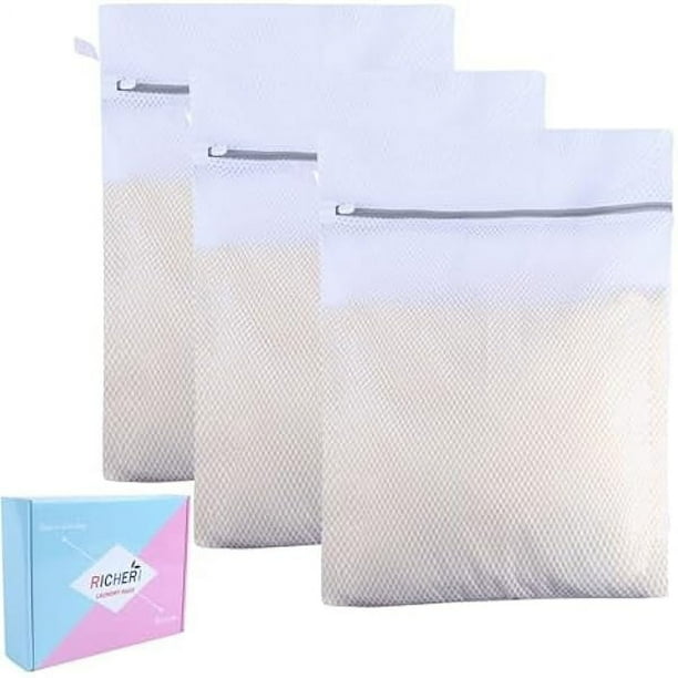 HAYANMesh Laundry Bags, Mesh Wash Bags, Durable Mesh Structure with Strong Zipper, Suitable for Underwear, Delicate Clothes, Pants, Shoes, Socks Washing (Honey mesh, Large 20 * 24in*3pcs)