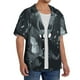 thumbnail image 2 of Fotbe Forest Black Ghost Warrior Camisa Estampada de Manga Corta para Hombre, Casual de Verano, Estilo Playero, Sin Arrugas-Medium, 2 of 5