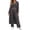Gray, variant on 3-Piece Set for Women Fashion Casual Long Cardigan Knitted Drawstring Pocket Pants Gray S