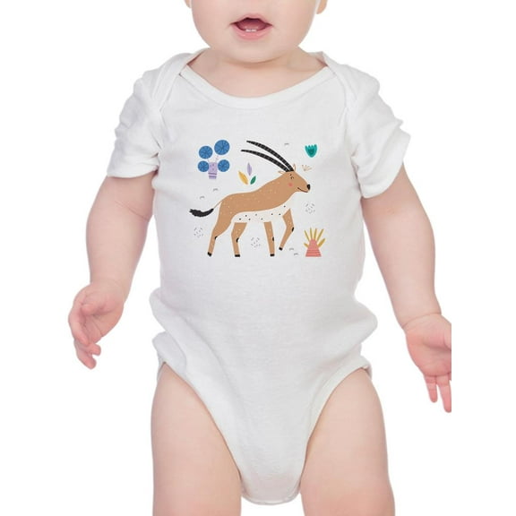 Funny Kiddie Antelope Drawing Bodysuit Infant -Image by Shutterstock, 12 Months