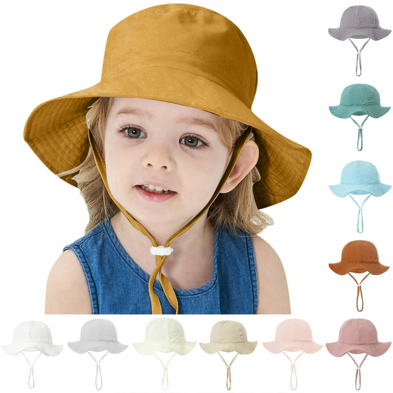 NOKIO Infant Sun Hat With Chin Strap Baby Spring Bonnet With Sun Protection Baby Sun Hat With Vintage Style Cap Girls Boys Spring Autumn Outdoor