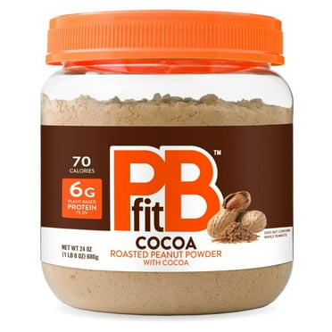 PBfit Peanut Butter Powder Chocolate Flavor, Cocoa Roasted Peanut Powder, 24 oz