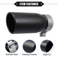 thumbnail image 4 of Tubo de escape de coche compatible con Toyota Tacoma 2005-2023, anticorrosión, entrada de 2,8 pulgadas, salida de 3,54 pulgadas, longitud de 8,5 pulgadas, acero inoxidable negro, 4 of 7