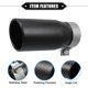 thumbnail image 4 of Tubo de escape de coche compatible con Toyota Tacoma 2005-2023, anticorrosión, entrada de 2,8 pulgadas, salida de 3,54 pulgadas, longitud de 8,5 pulgadas, acero inoxidable negro, 4 of 7