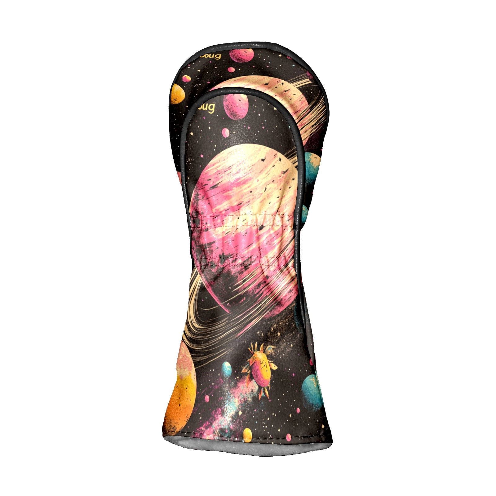 Golf Club Covers PU Leather Waterproof Head Covers for Fairway Woods Hybrids Anime Space Unisex Fits Most Brands