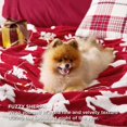 thumbnail image 5 of Christmas Throw Blanket for Couch - Christmas Decorations Gifts for Women, Warm Sherpa Deer Throw Blanket, Red 50"x60", 5 of 8