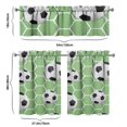 thumbnail image 6 of Kitchen Curtains 36 Inch Short - 3 Panel Set, Rod Pocket Window Curtain, 100% Polyester for Farmhouse, Cafe, Kitchen, Living Room, Bedroom, Sports-Themed Design, Easy Wash, 6 of 6