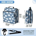 thumbnail image 3 of Zipper Binder with Shoulder Strap 2 inch 3 Ring Waterproof File Folder Organizer Bag 500 Sheet Simple Polar Bears Pattern, 3 of 8