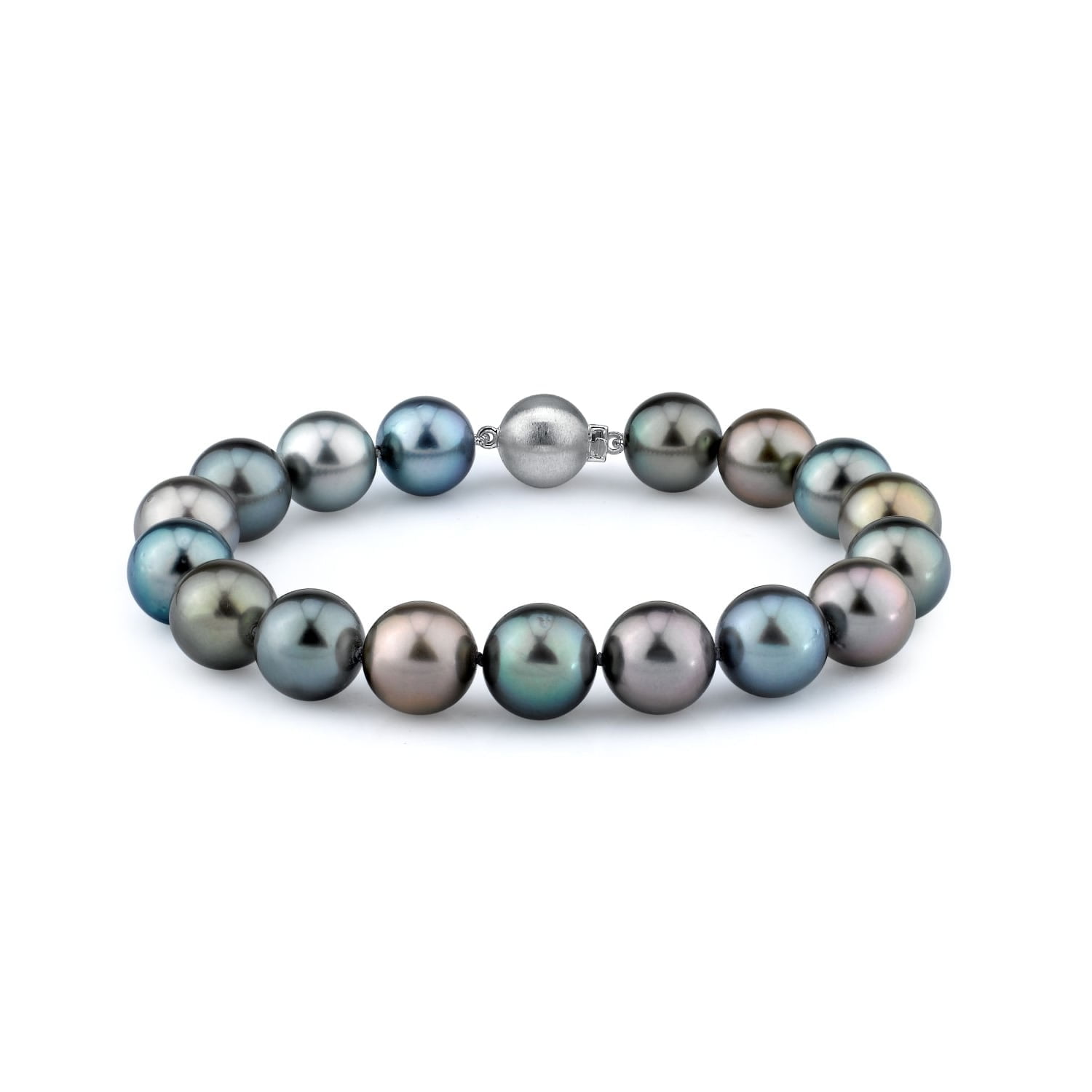 Radiance Pearl 14k Gold AAA-quality Multicolor Tahitian South Sea Pearl Bracelet (9-10mm) Yellow Gold 8" Length by Overstock